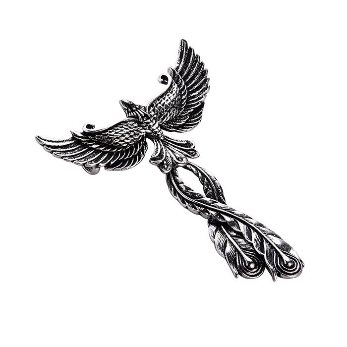 Fashion Alloy Big Phoenix Pendant Necklace